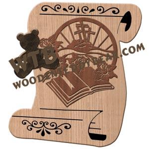 Scroll with Easter Overlay fretwork scroll saw pattern |The Wooden Teddy Bear