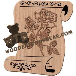 Scroll with Roses Overlay fretwork scroll saw pattern |The Wooden Teddy Bear