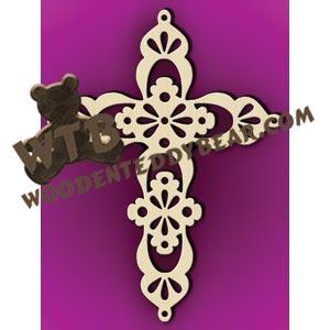 Curvy Cross fretwork scroll saw pattern |The Wooden Teddy Bear