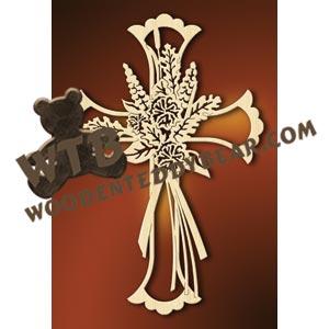 Fall or Autumn Cross fretwork scroll saw pattern |The Wooden Teddy Bear