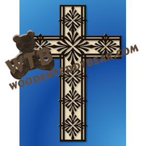 Four Point Cross fretwork scroll saw pattern |The Wooden Teddy Bear