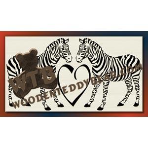 Zebra Love fretwork scroll saw pattern |The Wooden Teddy Bear
