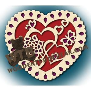 Hearts & Butterflies fretwork scroll saw pattern |The Wooden Teddy Bear