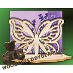 Butterfly Napkin Holder fretwork scroll saw pattern | The Wooden Teddy Bear