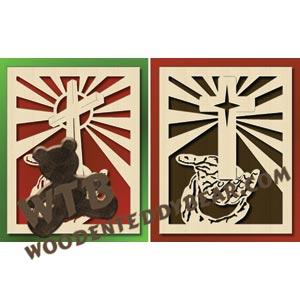 Cross in Hand fretwork scroll saw pattern |The Wooden Teddy Bear