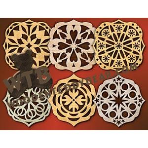 Trivet Set fretwork scroll saw pattern |The Wooden Teddy Bear