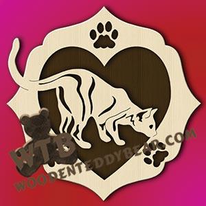 Cat fretwork scroll saw pattern |The Wooden Teddy Bear