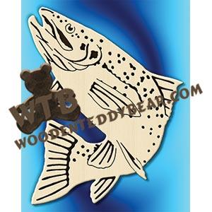 Jumping Trout fretwork scroll saw pattern |The Wooden Teddy Bear