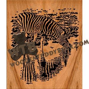 Zebra Drinking Advanced fretwork scroll saw pattern |The Wooden Teddy Bear