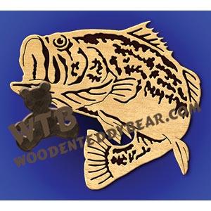 Largemouth Bass fretwork scroll saw pattern |The Wooden Teddy Bear