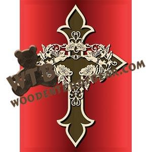 Cross with Cherubs fretwork scroll saw pattern |The Wooden Teddy Bear