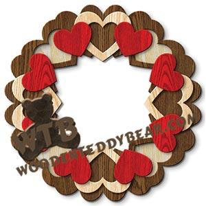 Heart Wreath fretwork scroll saw pattern |The Wooden Teddy Bear