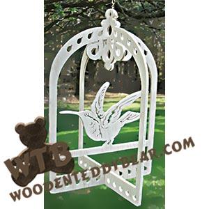 Slotted Bird Cage #2 with Ornament fretwork scroll saw pattern |The Wooden Teddy Bear