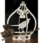 Slotted Bird Cage #3 with Ornament fretwork scroll saw pattern |The Wooden Teddy Bear