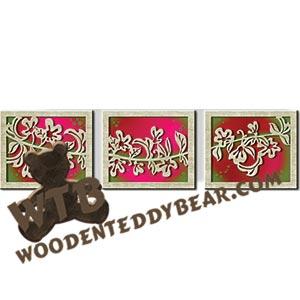 Flower Triptych fretwork scroll saw pattern |The Wooden Teddy Bear