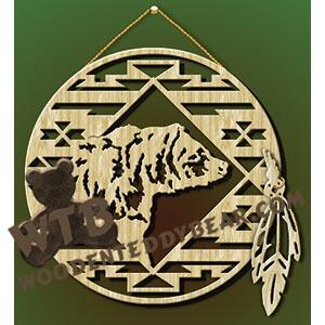 Tribal Plaque Bear fretwork scroll saw pattern |The Wooden Teddy Bear