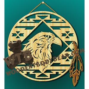 Tribal Plaque Eagle fretwork scroll saw pattern |The Wooden Teddy Bear