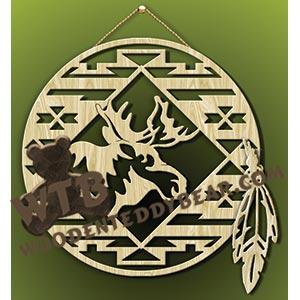 Tribal Plaque Moose fretwork scroll saw pattern |The Wooden Teddy Bear