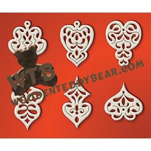 Elegant Ornaments #1 fretwork scroll saw pattern |The Wooden Teddy Bear