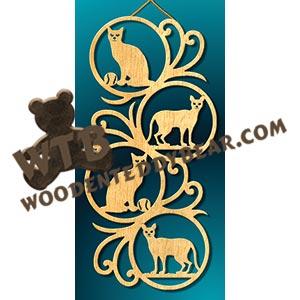 Cats Wall Plaque fretwork scroll saw pattern |The Wooden Teddy Bear