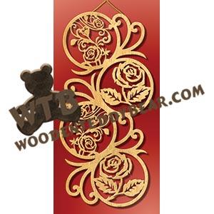 Roses Wall Plaque fretwork scroll saw pattern |The Wooden Teddy Bear