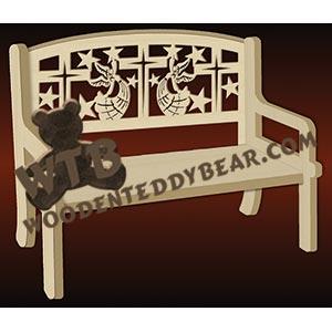 Bench with Angels fretwork scroll saw pattern |The Wooden Teddy Bear