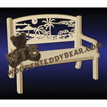 Bench with Beach Scene fretwork scroll saw pattern |The Wooden Teddy Bear