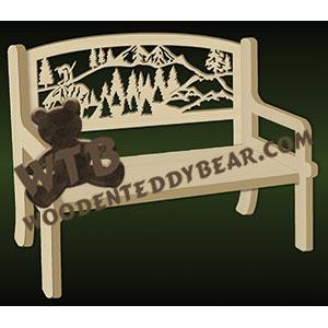 Bench with End of the Trail fretwork scroll saw pattern |The Wooden Teddy Bear