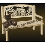 Bench with Farm Scene fretwork scroll saw pattern |The Wooden Teddy Bear