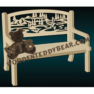 Bench with Fishing eagles, eagle fretwork scroll saw pattern |The Wooden Teddy Bear