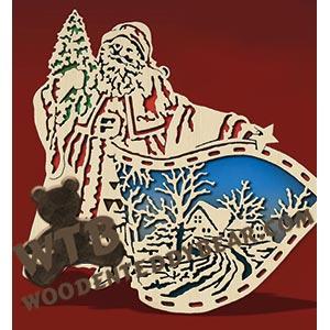 Fretwork Santa fretwork scroll saw pattern |The Wooden Teddy Bear