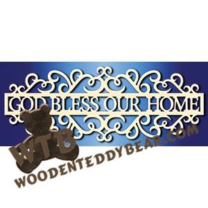 God Bless Our Home fretwork scroll saw pattern |The Wooden Teddy Bear