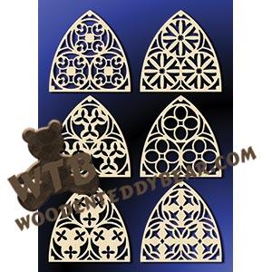 Gothic Windows Ornaments #3 fretwork scroll saw pattern |The Wooden Teddy Bear