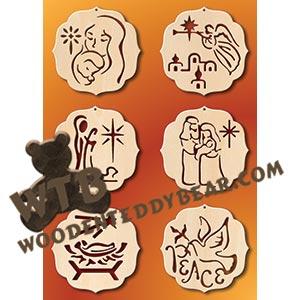 Lined Ornaments fretwork scroll saw pattern |The Wooden Teddy Bear