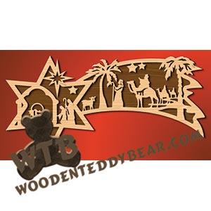 Nativity Star #1 fretwork scroll saw pattern |The Wooden Teddy Bear