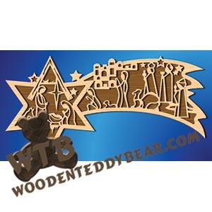 Nativity Star #2 fretwork scroll saw pattern |The Wooden Teddy Bear