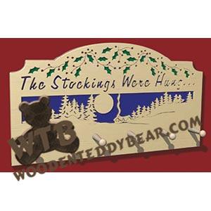 Stocking Hangers Cabin fretwork scroll saw pattern |The Wooden Teddy Bear