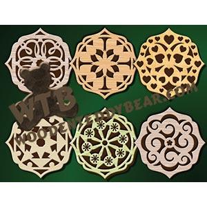 Trivet Set #2 fretwork scroll saw pattern |The Wooden Teddy Bear
