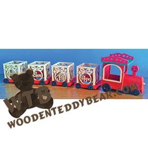 Christmas Train Words fretwork scroll saw pattern |The Wooden Teddy Bear