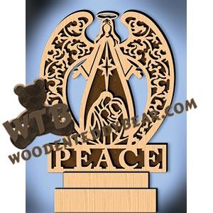 Peace Nativity Angel fretwork scroll saw pattern |The Wooden Teddy Bear