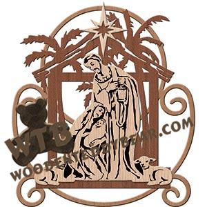 Nativity in Three Layers fretwork scroll saw pattern |The Wooden Teddy Bear