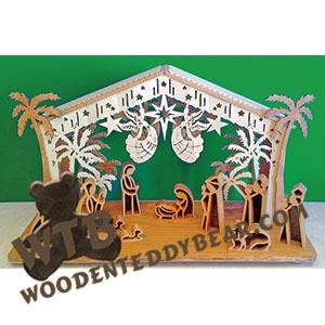 Nativity Scene fretwork scroll saw pattern |The Wooden Teddy Bear
