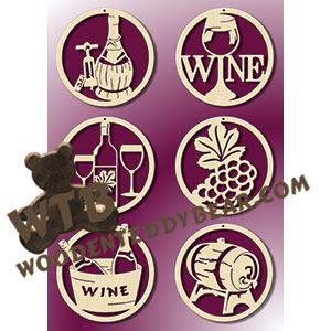 Wine Ornaments fretwork scroll saw pattern |The Wooden Teddy Bear