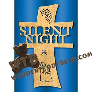 Curved Silent Night Cross fretwork scroll saw pattern |The Wooden Teddy Bear