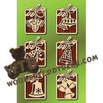 Bow Ornaments with Bells fretwork scroll saw pattern |The Wooden Teddy Bear