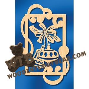 Curly Plaque with Bow & Bells #5 fretwork scroll saw pattern |The Wooden Teddy Bear