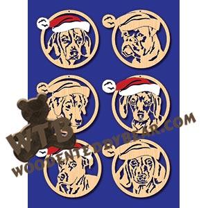 Christmas Dog Ornaments fretwork scroll saw pattern |The Wooden Teddy Bear