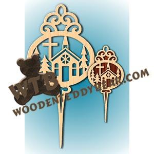 Church Ornament & Plaque fretwork scroll saw pattern |The Wooden Teddy Bear