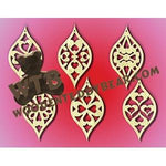 Bauble Ornaments with Hearts #2 fretwork scroll saw pattern |The Wooden Teddy Bear