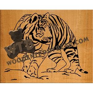 Stalking Tiger fretwork scroll saw pattern |The Wooden Teddy Bear